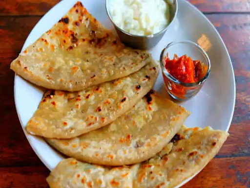 Aloo Paratha + Raita + Pickle + Salad