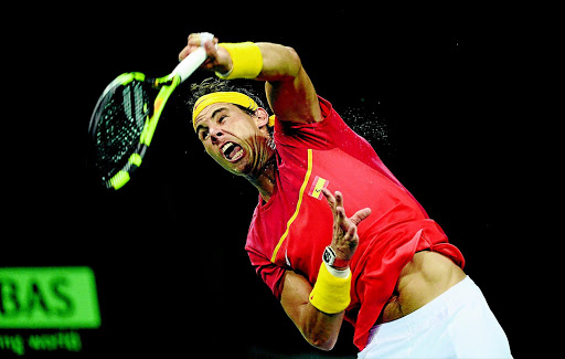 Spain's top tennis player Rafael Nadal . PHOTO: SAJJAD HUSSAIN/AFP