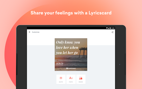 Musixmatch - Lyrics for your music Screenshot