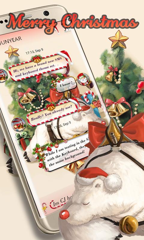 Android application (FREE) GOSMS MERRY XMAS THEMEⅡ screenshort