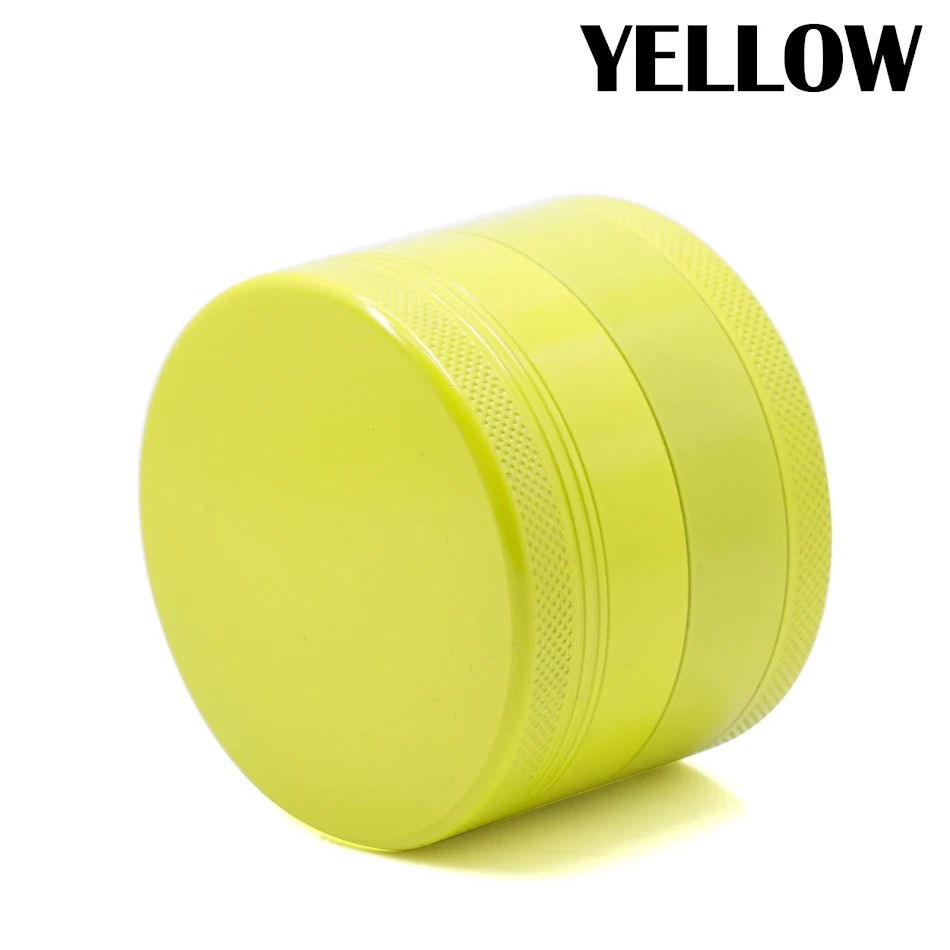 Moulin à fumée jaune céramique lavable à 4 couches. Pour un broyage efficace et un nettoyage facile. Parfait pour une utilisation quotidienne.