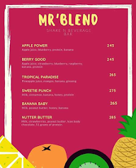 Mr. Blend - New Age Beverage bar menu 1