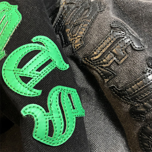 Title 5, Super High Pants Leather Gothic Letters Leopard...