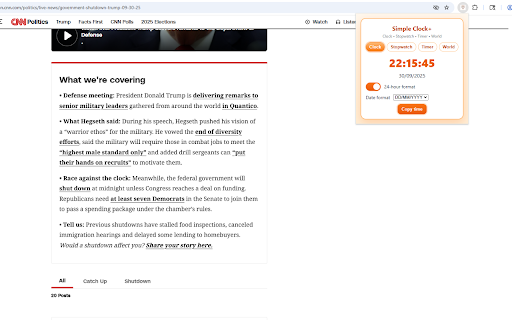 Simple Clock+ (Clock • Stopwatch • Timer • World) screenshot 1