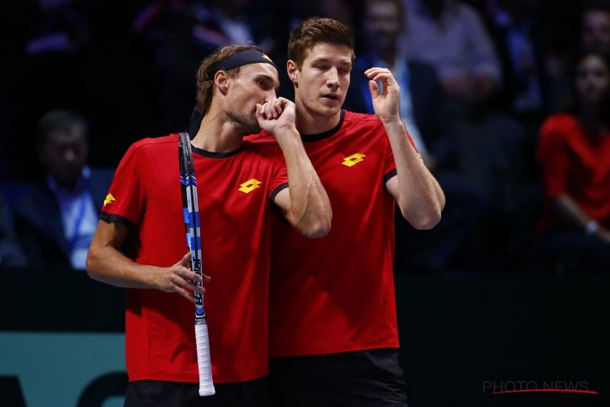 Belgen vergeten het af te maken in dubbelspel Davis Cup, loodzware opdracht op zondag