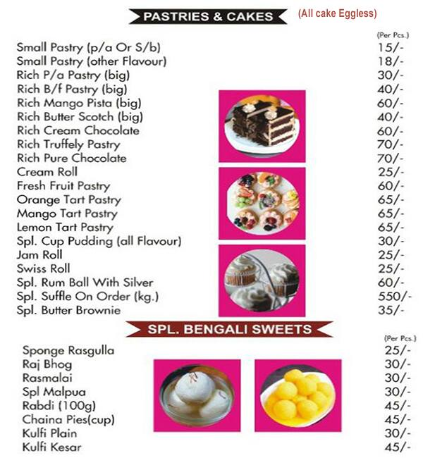 Samrat Sweets menu 