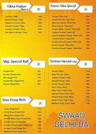 Swaad Delhi Da menu 2