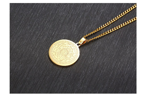 Title 4, Hexagram Angel round tricolor Pendant