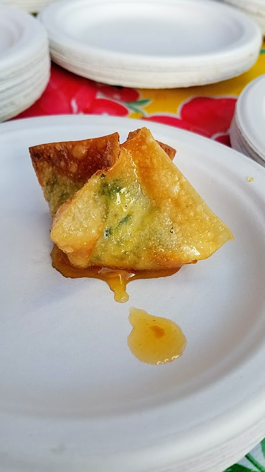 Recap of Feast Night Market 2017: Greg Baxtrom of Olmsted, New York offered Crab Rangoon with sweet and sour sauce