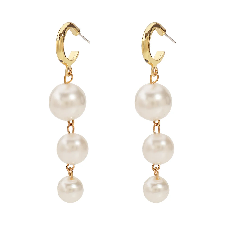 Boucles d'oreilles longues à franges et perles, transfrontalières, style rétro palais, luxe discret pour femmes, élégantes et polyvalentes, crochet d'oreille.