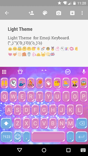 Light Emoji Keyboard Theme