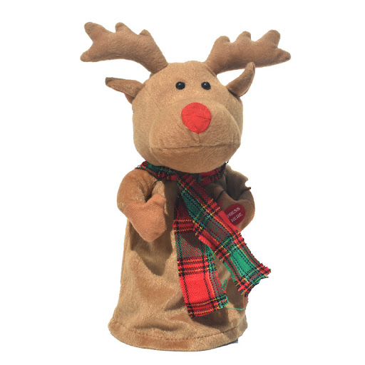 Title 6, Electric Dancing Elk Plush Doll Reindeer Christ...