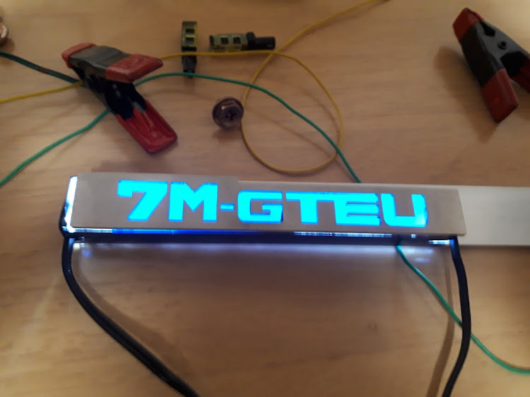 ソアラの7M-GTEU・20ソアラ・プレート・DIY・LEDに関するカスタム事例の投稿画像7枚目