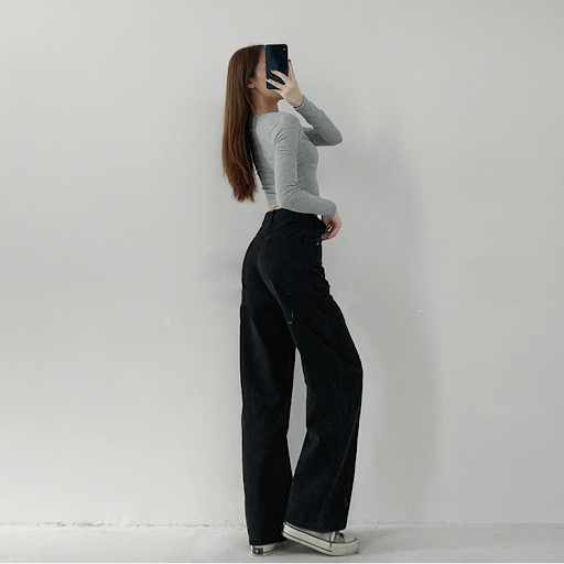 Title 5, Love Embroidered Jeans Womens High Waist Retro...