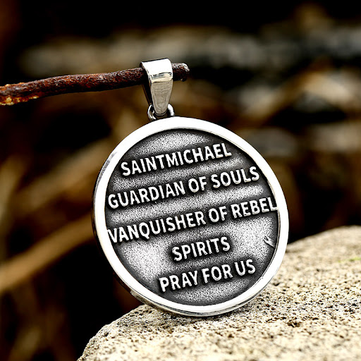 Title 2, Stainless Steel Angel Wings Michael Pendant A p...