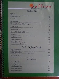 Saffron menu 3