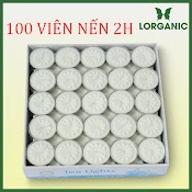 100 Viên Nến Tealight Sáp Cọ 2 Giờ Lorganic An Toàn Sức Khỏe, Dùng Kết Hợp Với Đèn Xông Và Tinh Dầu, Khử Mùi, Xua Đuổi Muỗi Và Côn Trùng Hiệu Quả, Trang Trí