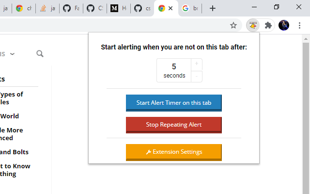 Browser timer alert Preview image 1