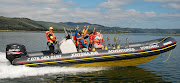 Moonraker, the 9-metre rigid inflatable which capsized between the Knsyna Heads on July 4, 2018. 