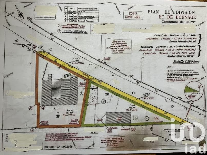 Vente terrain  381 m² à Cerny (91590), 95 000 €