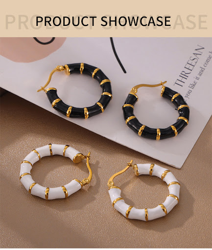 Title 2, Oil Dripping Metal Stitching Titanium Steel 18K...