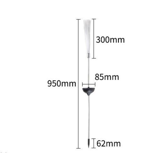 Title 5, Solar Colorful Fiber Optic Lawn Lights brighten...