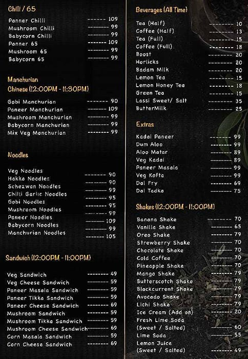 Geeta kitchens menu 