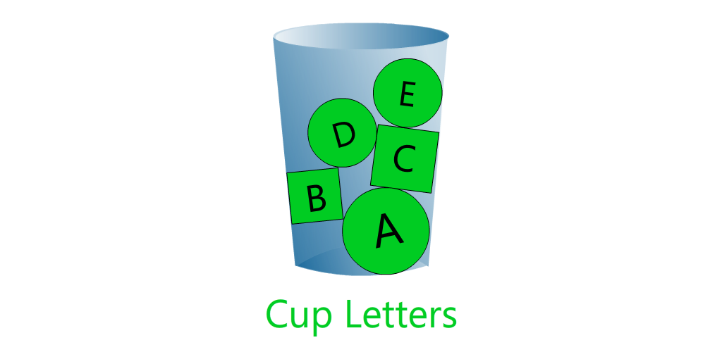 Letter c Cup. I Letter as Cup.