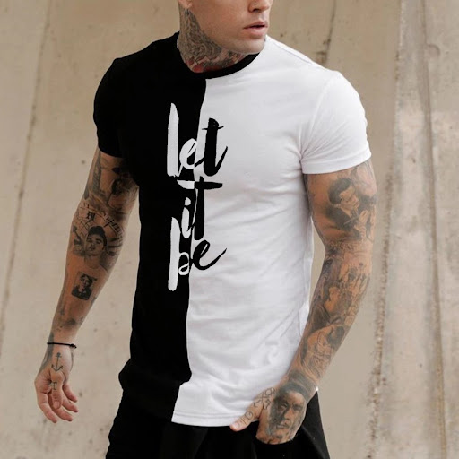black white