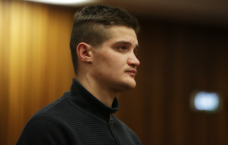 Dros rape accused Nicholas Ninow sits inside the dock at the North Gauteng High Court during his trial on September 12 2019 in Pretoria, South Africa.