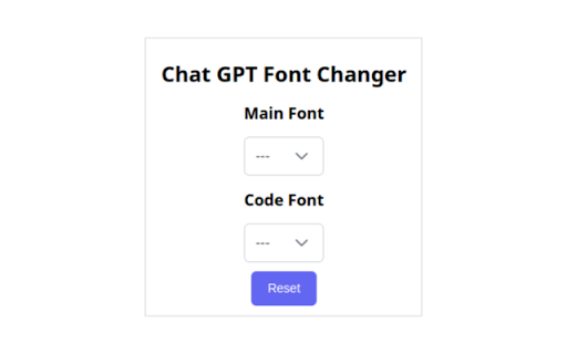 Chat GPT Font Changer
