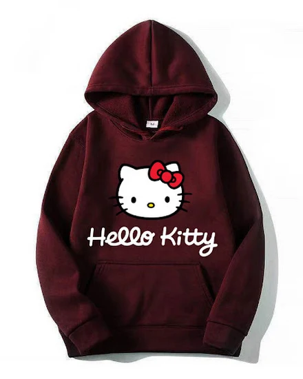 2024 New Fashion Women Hoodie Hello Kitty Cartoon Anime M... - 2