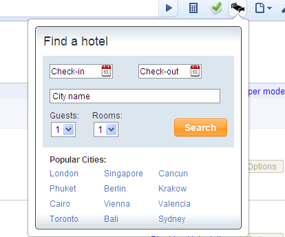 Hotel Search chrome extension