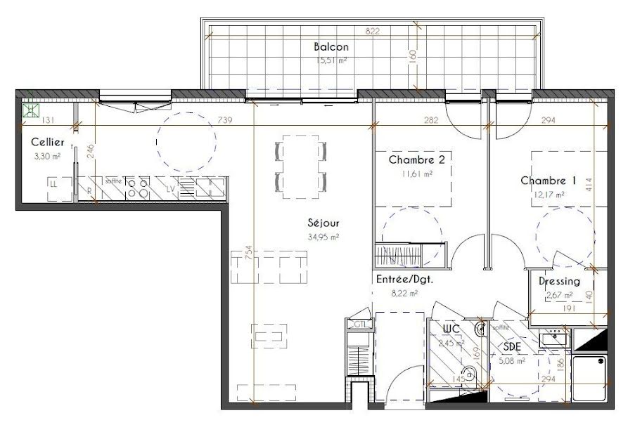 Vente appartement 3 pièces 80 m² à Pau (64000), 285 000 €