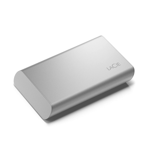 Ổ Cứng Di Động SSD Lacie Portable 500GB USB-C + Rescue (Bạc) - STKS500400