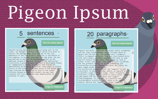 Pigeon Ipsum