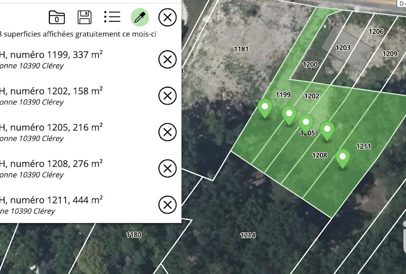  Vente Terrain à bâtir - 1 431m² à Clérey (10390) 