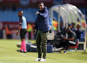 Mamelodi Sundowns coach Rhulani Mokwena reacts during the DStv Premiership match against Swallows FC at Loftus Versfeld Stadium in Pretoria on January 3 2023.