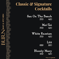 Burn Kitchen & Malt menu 6