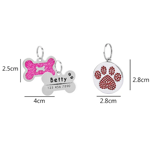 Personalized Dog Tags Pet ID Tag Engraved Name Tag for Dogs Cat Puppy Pets ID Name Collar Dog Nameplate Pet Accessories 