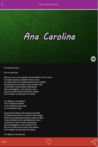 Top Ana Carolina Letras