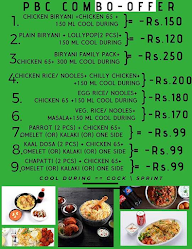 Parveen Biriyani Center menu 2