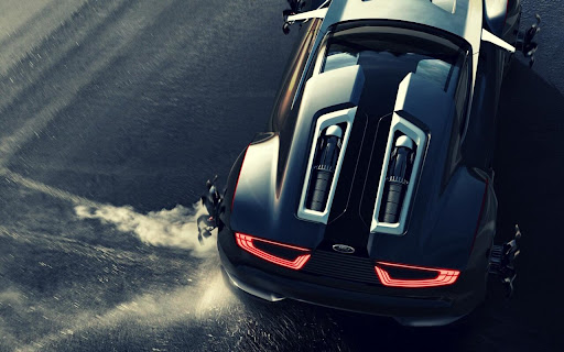 Fast Car Gliding on Wet Pavement in Dynamic screenshot 2
