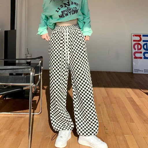 Title 6, Plaid Leisure Tapered Sweatpants Spring Relaxed...