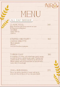 Airo Cafe menu 2