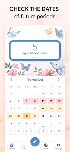 Screenshot Period Tracker & Ovulation