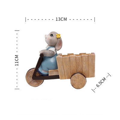 Title 7, Cartoon rabbit flower pot for plants. A charmin...