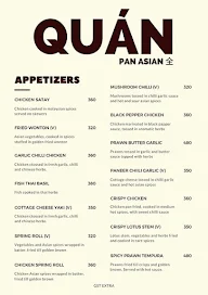 Quan-Pan Asian menu 1