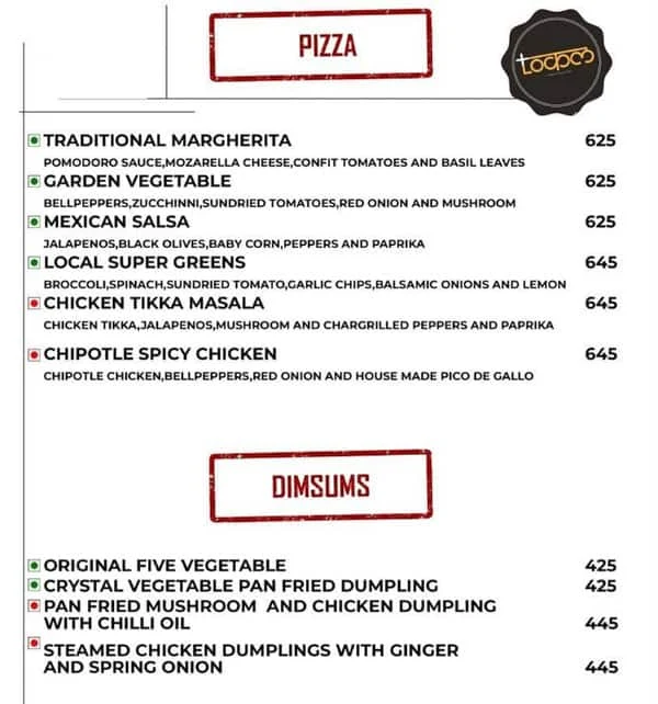 Menu of Local, Connaught Place (CP), Rajiv Chowk, New Delhi