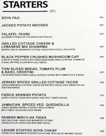 Kama Klub menu 